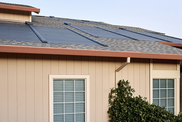 House with solar roof